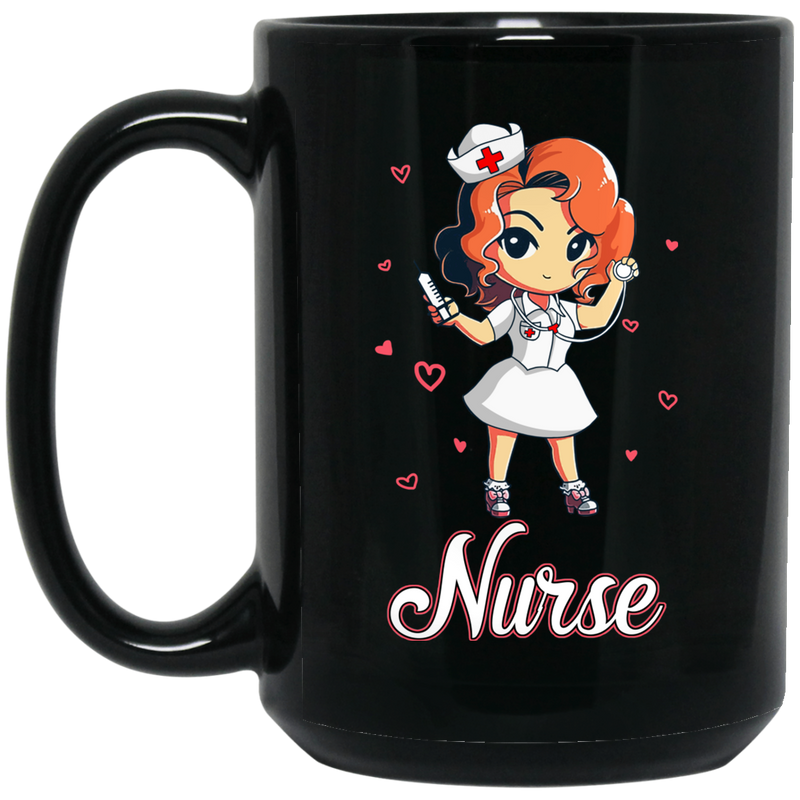 Nurse Coffee Mug Cute Baby Nurse Art 11oz - 15oz Black Mug