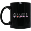 Nurse Coffee Mug Cute Nurse Costume Medical Tools With Flowers Art 11oz - 15oz Black Mug