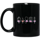 Nurse Coffee Mug Cute Nurse Costume Medical Tools With Flowers Art 11oz - 15oz Black Mug