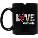 Nurse Coffee Mug Floral Plaid Nurses Love Nurselife 11oz - 15oz Black Mug