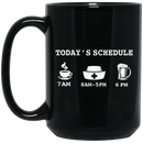 Nurse Coffee Mug Funny Nurse Costume Today's Schedule Coffee Beer 11oz - 15oz Black Mug