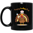 Nurse Coffee Mug Happy Turkey Day Nurse 11oz - 15oz Black Mug