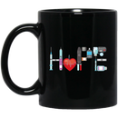 Nurse Coffee Mug Hope Nurse Nursing Tools Heartbeat 11oz - 15oz Black Mug