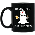 Nurse Coffee Mug I Am Just Here For The Boos Wear Nurse Cap Funny Nurse 11oz - 15oz Black Mug