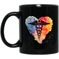 Nurse Coffee Mug I Heart Nurse Funny Gifts Mug For Men Women 11oz - 15oz Black Mug