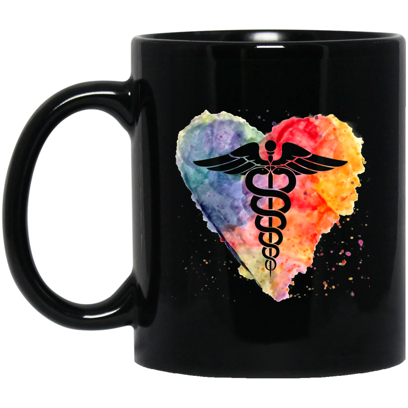 Nurse Coffee Mug I Heart Nurse Funny Gifts Mug For Men Women 11oz - 15oz Black Mug