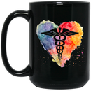 Nurse Coffee Mug I Heart Nurse Funny Gifts Mug For Men Women 11oz - 15oz Black Mug