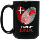 Nurse Coffee Mug It In My DNA Heart is Made From Fingerprints Nurse 11oz - 15oz Black Mug