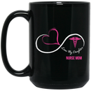 Nurse Coffee Mug Love My Daughter Infinity Heart Nurse Mom 11oz - 15oz Black Mug
