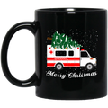 Nurse Coffee Mug Merry Christmas Tree Ambulance For Nurse Doctor 11oz - 15oz Black Mug