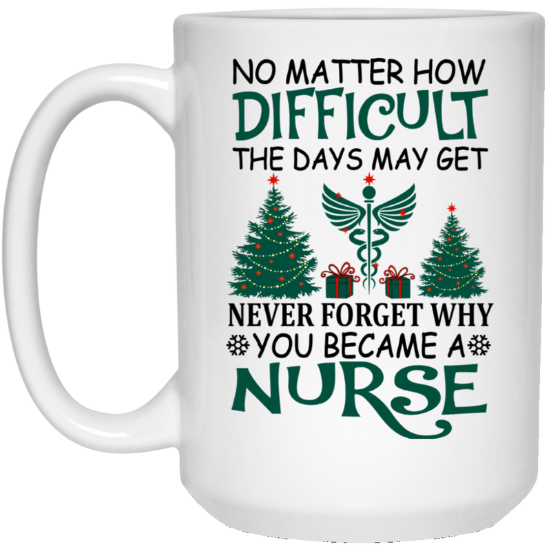 Nurse Coffee Mug Never Forget Why You Became A Nurse Xmas Gifts 11oz - 15oz White Mug