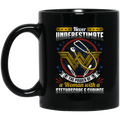 Nurse Coffee Mug Never Underestimate The Power Of A Woman With A Stethoscope & Syringe 11oz - 15oz Black Mug