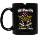 Nurse Coffee Mug Never Underestimate The Power Of A Woman With A Stethoscope & Syringe 11oz - 15oz Black Mug