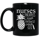 Nurse Coffee Mug Nurse Are Like Pineapples Tough On The Outside Funny Nursing 11oz - 15oz Black Mug