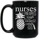 Nurse Coffee Mug Nurse Are Like Pineapples Tough On The Outside Funny Nursing 11oz - 15oz Black Mug