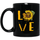 Nurse Coffee Mug Nurse Love Sunflower with Nurse Symbol Funny Gift for Women Men 11oz - 15oz Black Mug