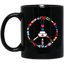 Nurse Coffee Mug Nurse Tools Peace Symbol Hippie Nurse Gift For Men Women 11oz - 15oz Black Mug