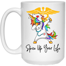 Nurse Coffee Mug Spice Up Your Life Dabbing Unicorn  11oz - 15oz White Mug