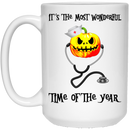 Nurse Coffee Mug Time Of The Year Funny Pumpkin Nurse Halloween Nurse 11oz - 15oz White Mug
