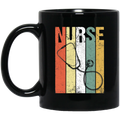 Nurse Coffee Mug Vintage Nurse Stethoscopes 11oz - 15oz Black Mug
