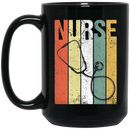 Nurse Coffee Mug Vintage Nurse Stethoscopes 11oz - 15oz Black Mug