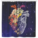 Nurse Shower Curtain Heart Is Made From Half Flowers Funny Nurse For Bathroom Decor