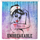 Nurse Shower Curtain Nurse Life Unbreakable Funny For Bathroom Decor