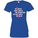 Nurse T-Shirt Bandages Ambulances Thermometers Stethoscopes Needles Medical Funny Tee Shirt CustomCat