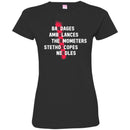 Nurse T-Shirt Bandages Ambulances Thermometers Stethoscopes Needles Medical Funny Tee Shirt CustomCat