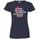 Nurse T-Shirt Bandages Ambulances Thermometers Stethoscopes Needles Medical Funny Tee Shirt CustomCat