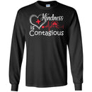 Nurse T-Shirt Enmeng Womens kindness is contagious Funny Motivational Quote Shirts CustomCat
