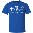 Nurse T-Shirt Faith Hope Love Heartbeat Funny Gift Tees Nurse Shirts CustomCat