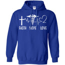 Nurse T-Shirt Faith Hope Love Heartbeat Funny Gift Tees Nurse Shirts CustomCat