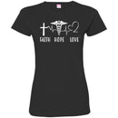 Nurse T-Shirt Faith Hope Love Heartbeat Funny Gift Tees Nurse Shirts CustomCat