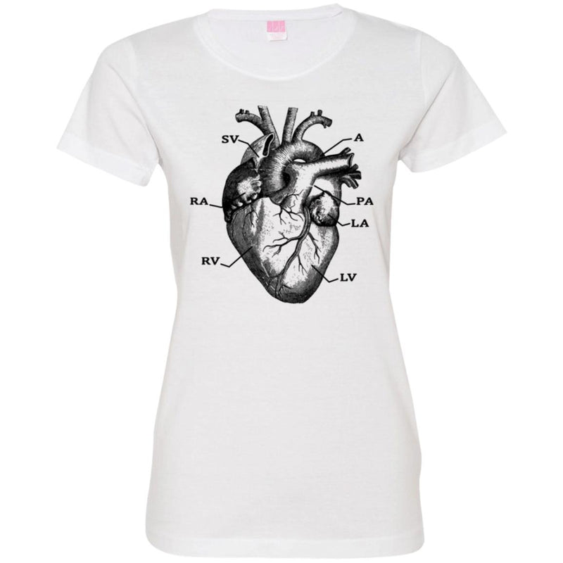 Nurse T-Shirt Heart Detail Funny Gift Tees Medical Shirts CustomCat
