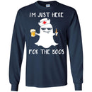 Nurse T-Shirt I'm Just Here For The Boos Beer Halloween Funny Gift Tees Medical Shirts CustomCat