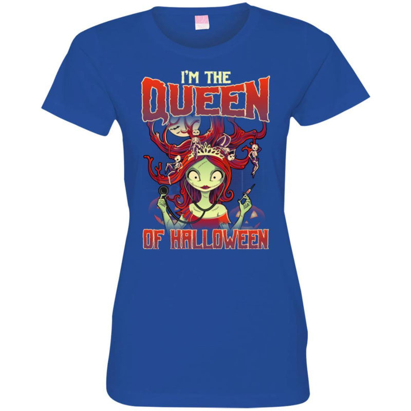 Nurse T-Shirt I'm The Queen Of Halloween Sally Nurse Funny Gift Tees Medical Shirts CustomCat