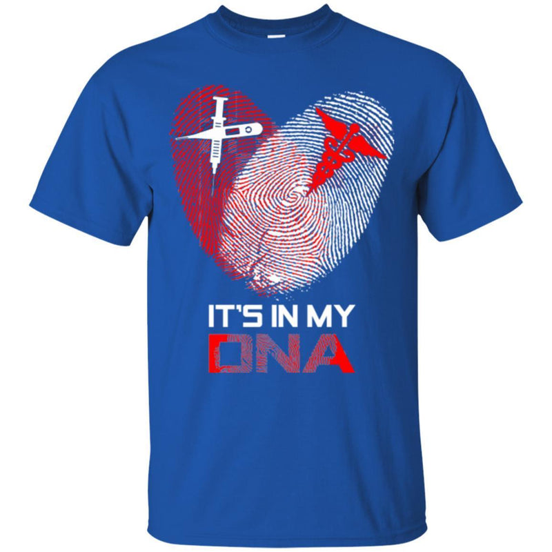 Nurse T-Shirt It's In My DNA Nurse Shirts CustomCat