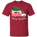 Nurse T-Shirt Merry Christmas Tree Ambulance Funny Gift Nurse T Shirts CustomCat