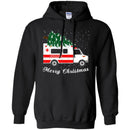 Nurse T-Shirt Merry Christmas Tree Ambulance Funny Gift Nurse T Shirts CustomCat