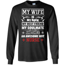 Nurse T-Shirt My Wife Is My Rock My Best Friend My Soulmate And She Is A Awesome Hot Nurse Shirts CustomCat