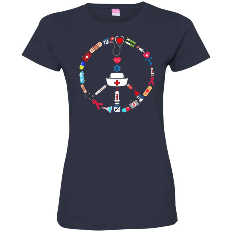 Nurse T-Shirt Nurse Peace Day Funny Gift Tees Nurse Shirts CustomCat