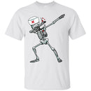 Nurse T-Shirt Nurse Skeleton Dabbing Handing Syringe Funny Gift Tees Medical Shirts CustomCat