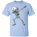 Nurse T-Shirt Nurse Skeleton Dabbing Handing Syringe Funny Gift Tees Medical Shirts CustomCat
