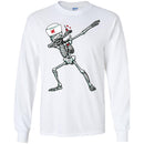 Nurse T-Shirt Nurse Skeleton Dabbing Handing Syringe Funny Gift Tees Medical Shirts CustomCat