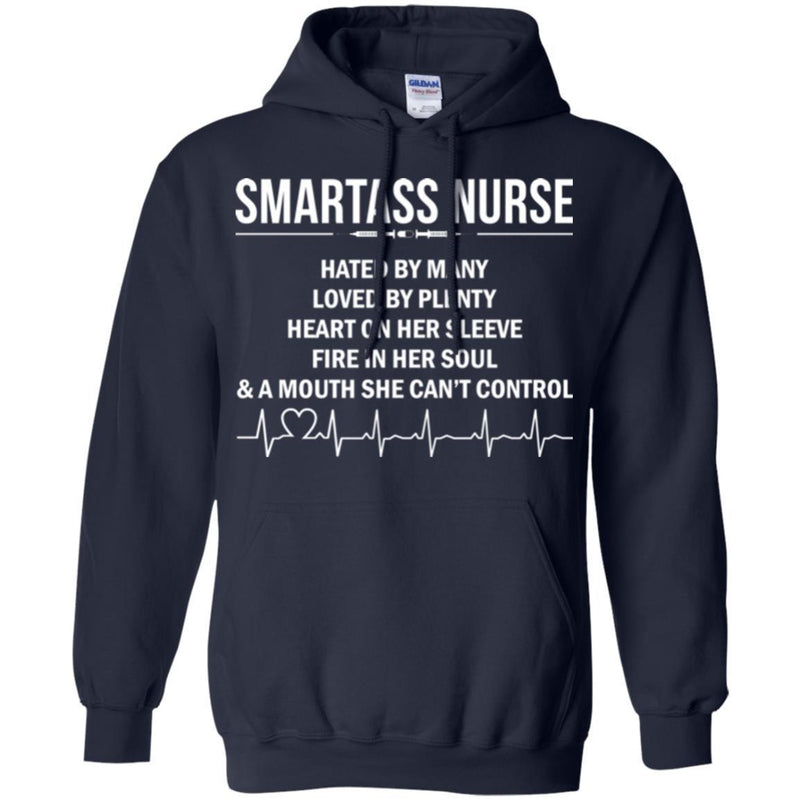 Nurse T-Shirt Smartass Nurse Hated By Many Love By Plenty Funny Gift Nurse T Shirt CustomCat