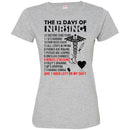 Nurse T-Shirt The 12 Days Of Nursing And 1 Hour Left On My Shift Funny Gift Tees Nurse Shirts CustomCat