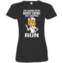 Nurse T-Shirt The Chains On My Mood Swing Just Snapped Run Funny Gift Tees Nurse Shirts CustomCat