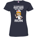 Nurse T-Shirt The Chains On My Mood Swing Just Snapped Run Funny Gift Tees Nurse Shirts CustomCat