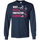 Nurse T-Shirt Wife Mom Protector Nurse Heartbeat Stethoscopes Funny Gift Nurse T Shirts CustomCat